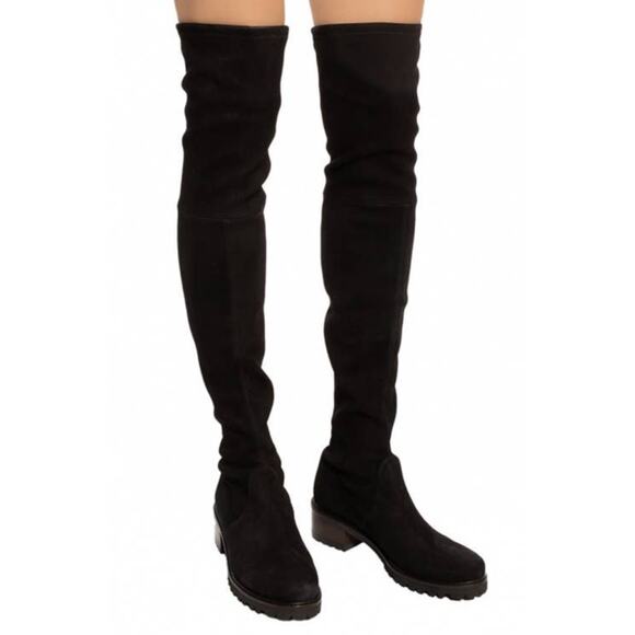 Stuart Weitzman Blue Vanland Suede Over the Knee Boots - Picture 1 of 14